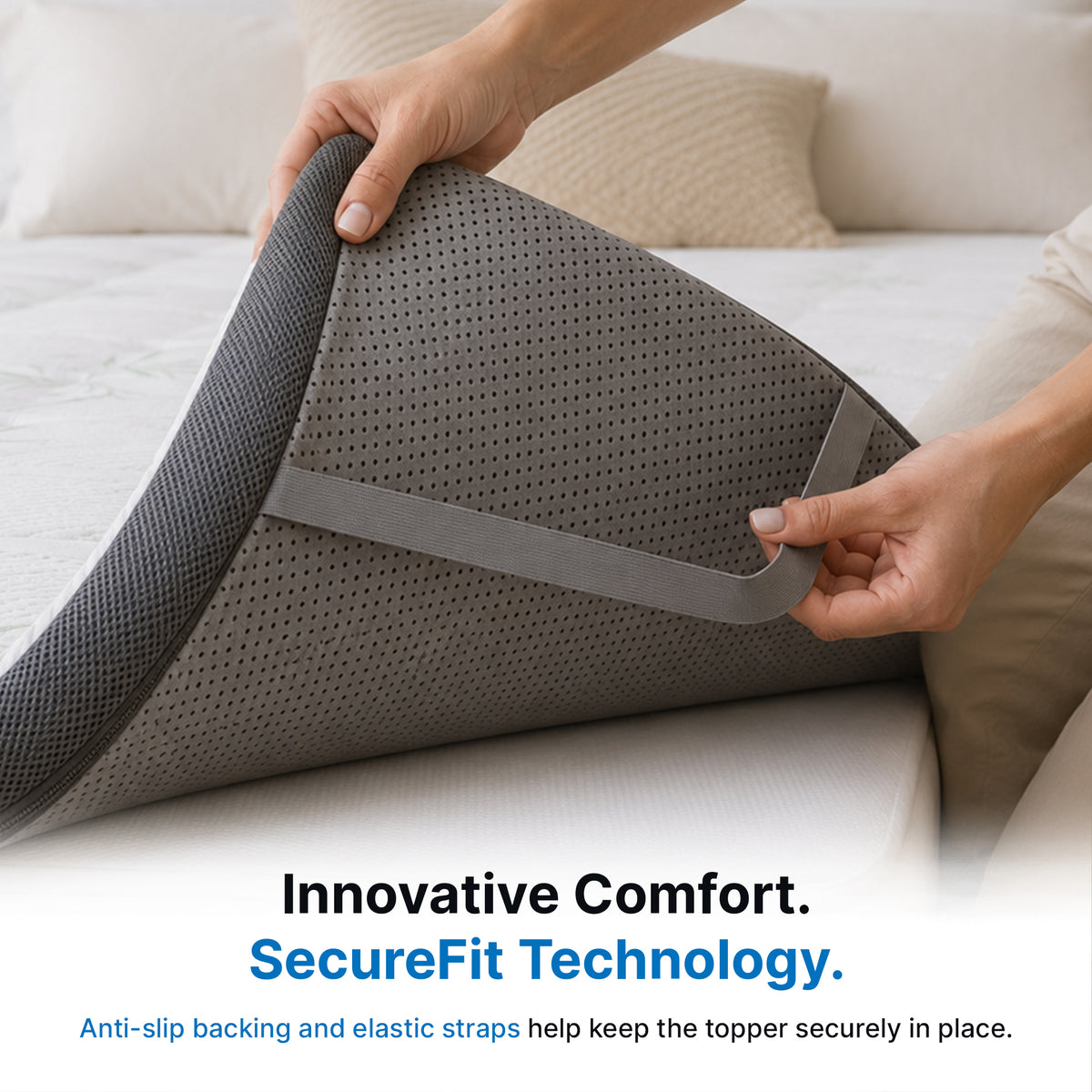 Premium+ Mattress Topper For Back Pain & Cooling, 3 Inch Gel Memory Foam